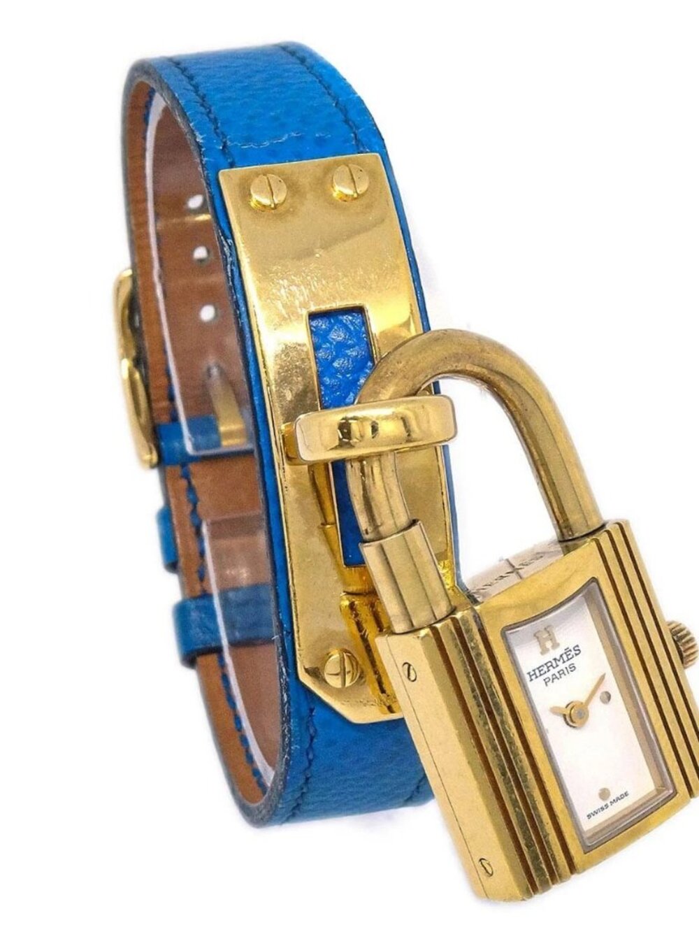 Hermes Kelly Watch Quartz Watch Blue Courchevel □A 178379